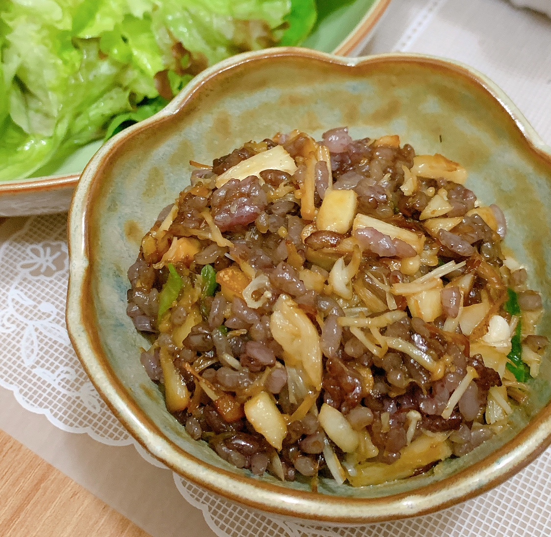 마늘팽이버섯 볶음밥
