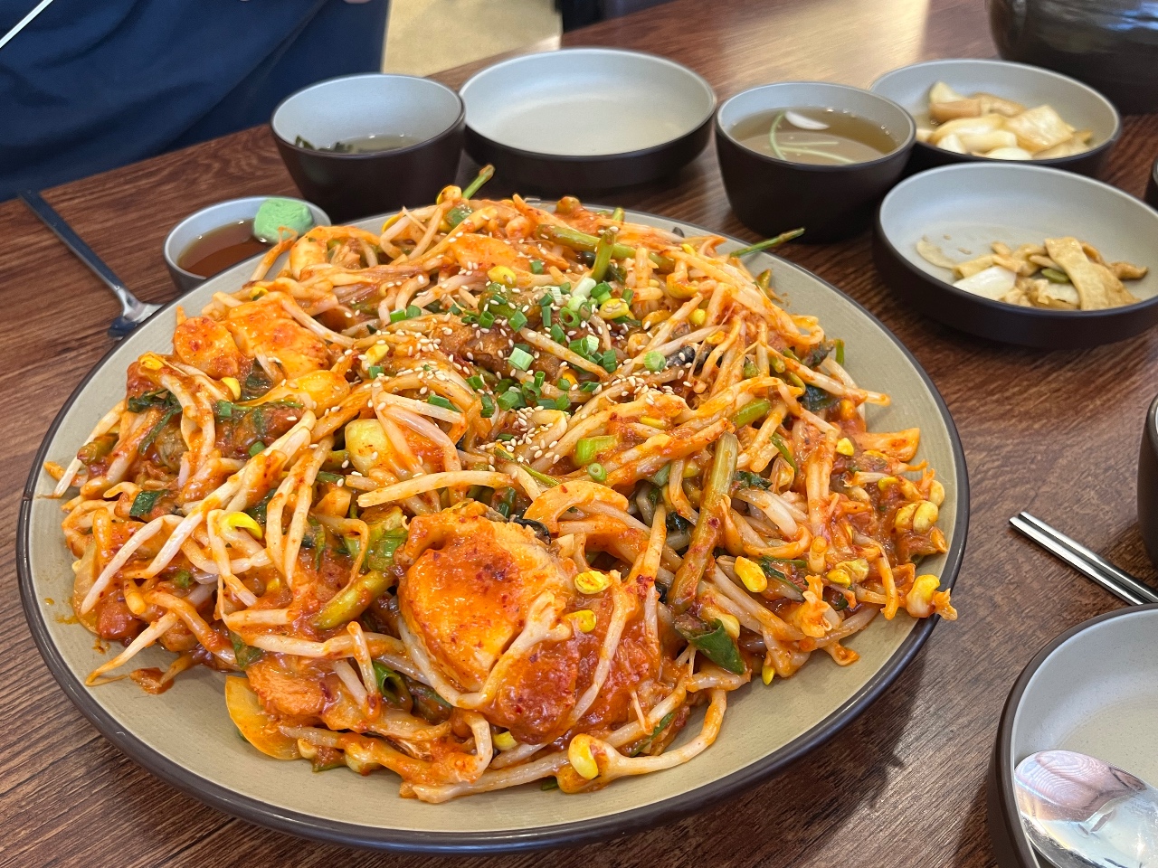 아구찜과 새우튀김