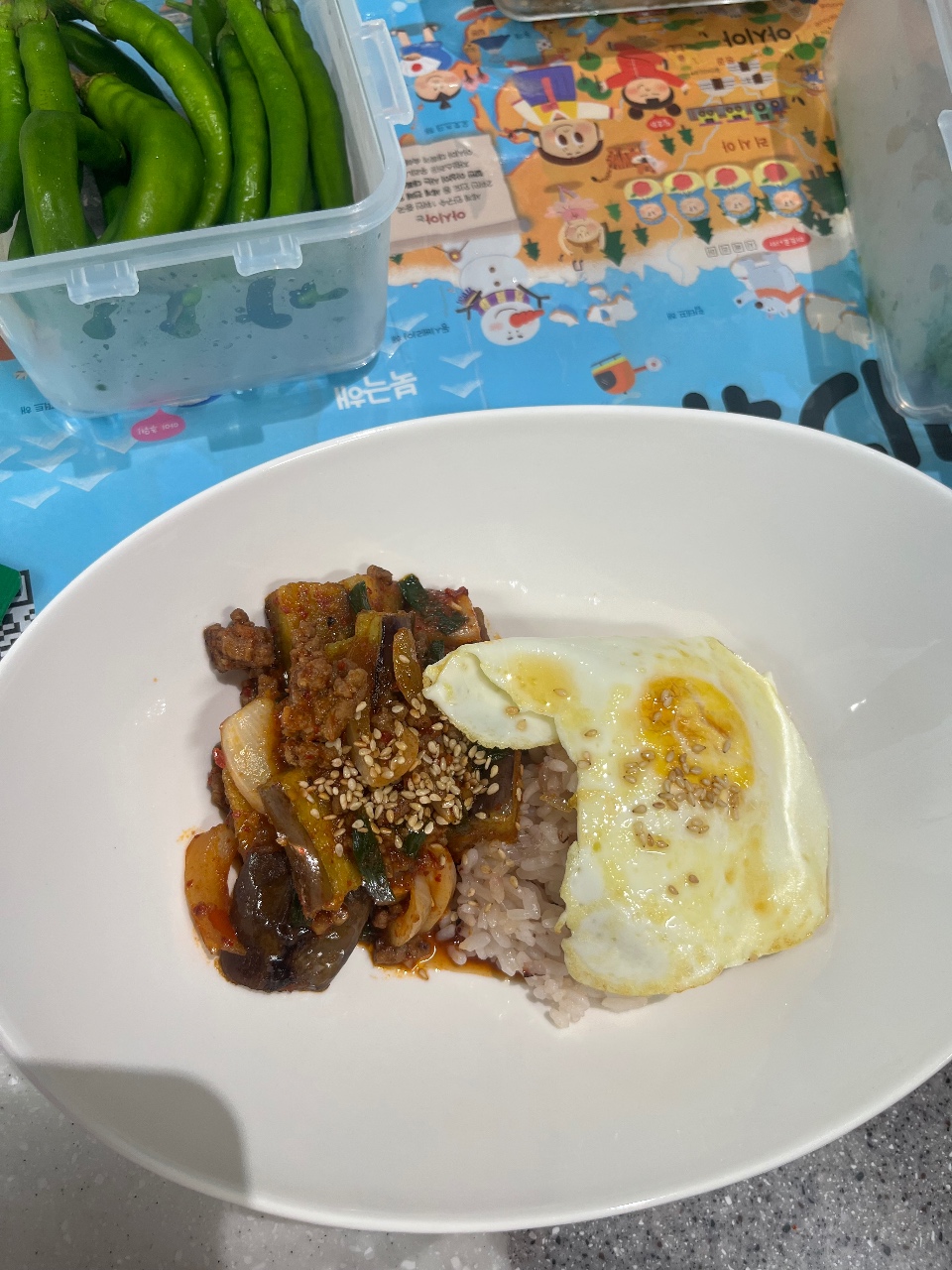 가지덮밥 맛있네요