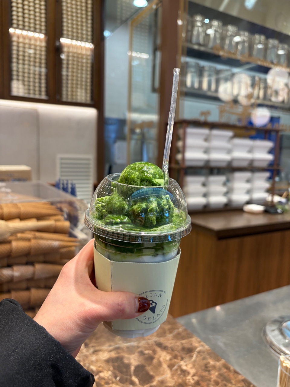 말차라떼~~🌱🍵