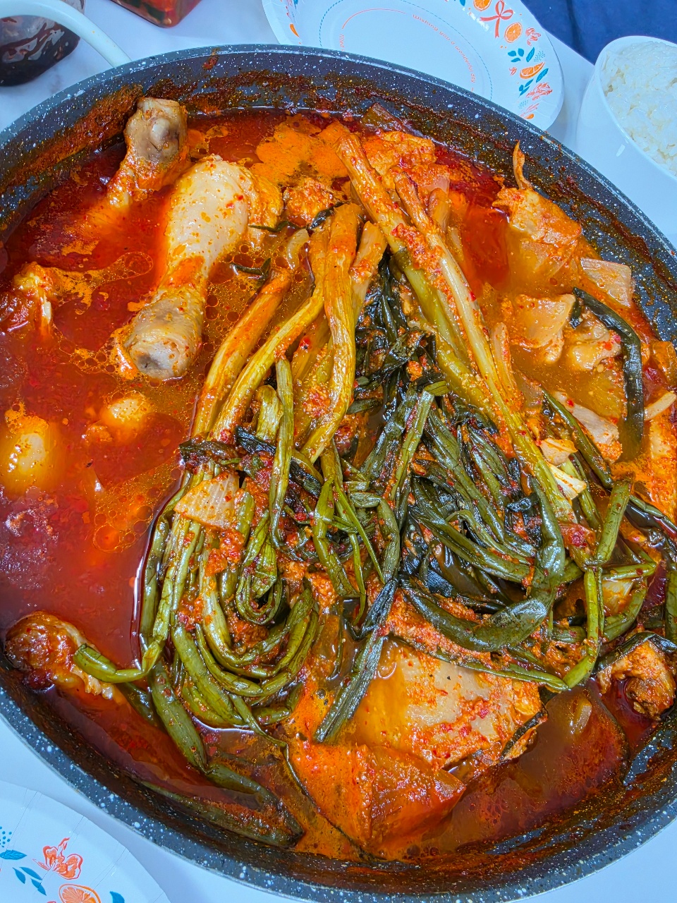 마지막파김치로 만든 닭볶음탕