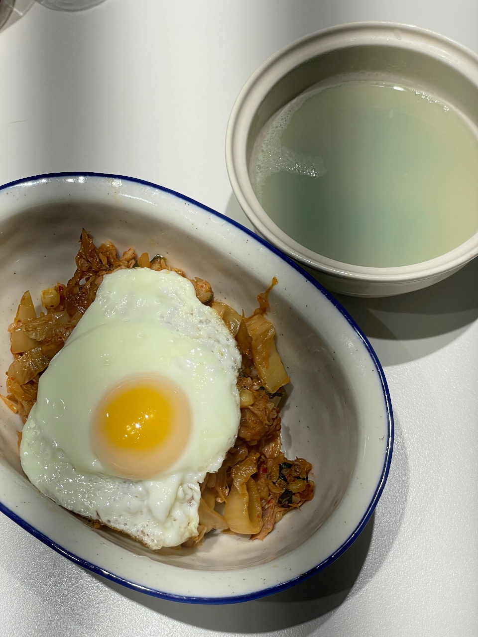 김볶에 재첩국