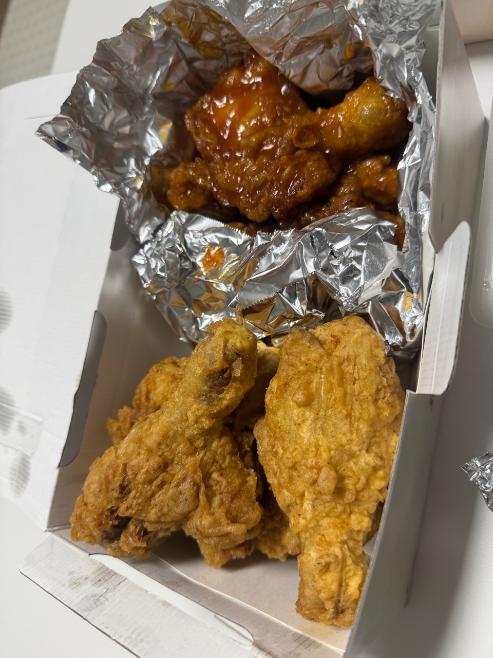 치킨을 먹어요