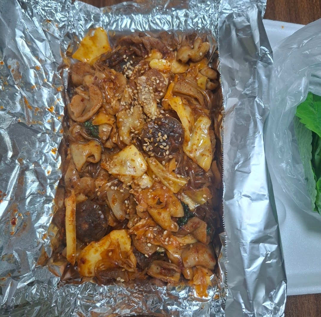 순대야채볶음