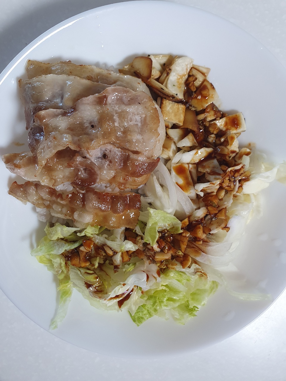 차돌야채포케