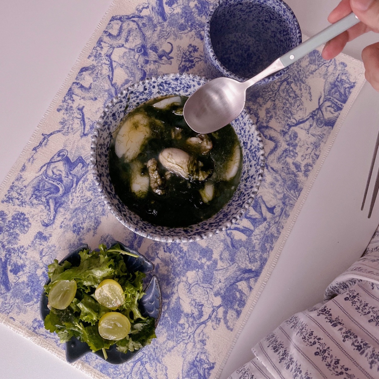 💚녹조괴물탕💚 매생이굴떡국💚