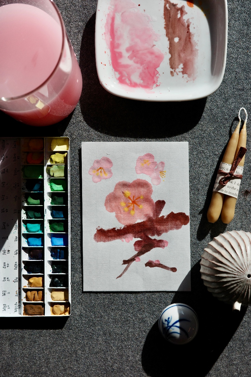 매화꽃글씨로 행복하세요. 🌸