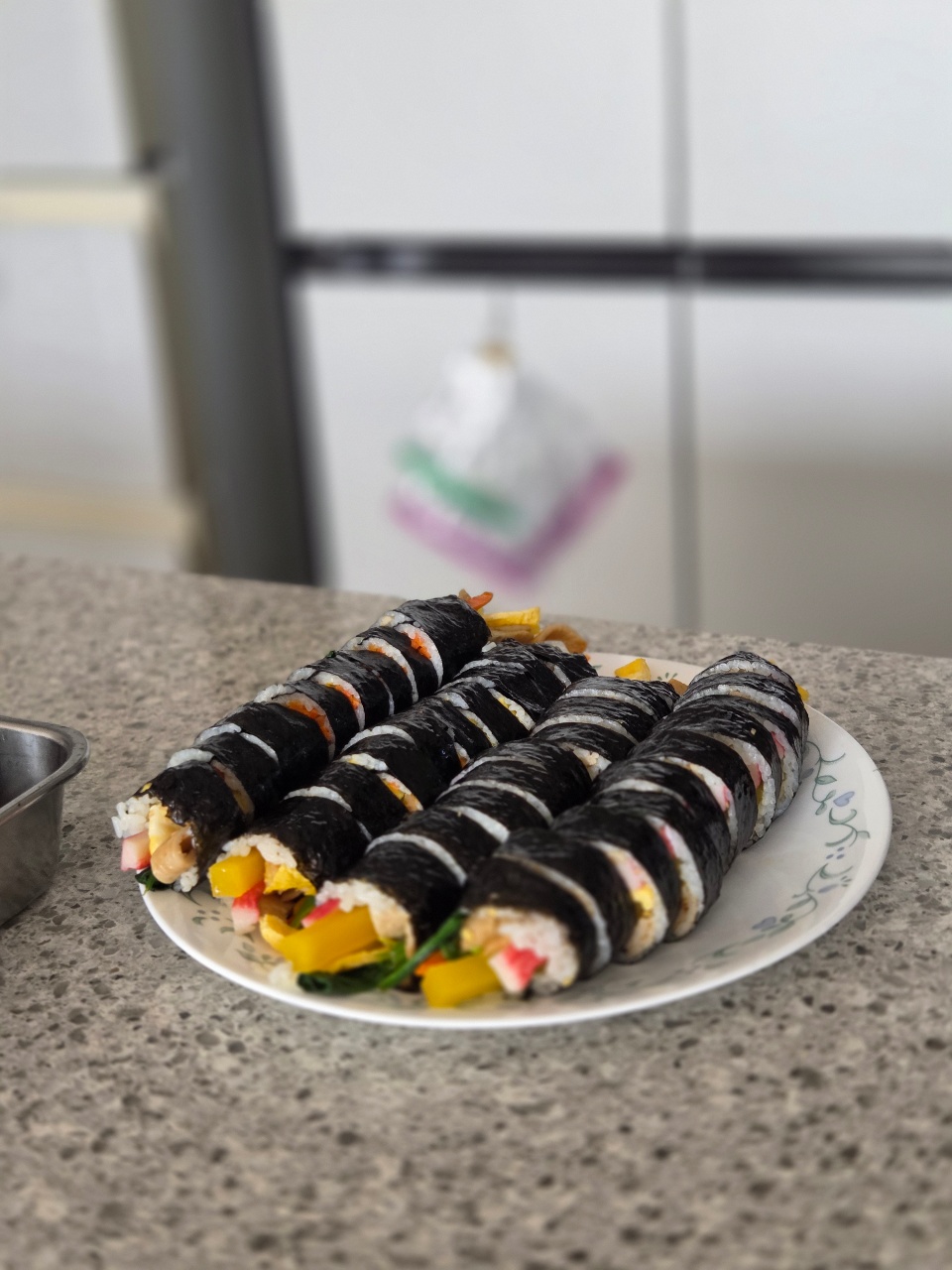 남편과 함께 만든 뚝딱 김밥!