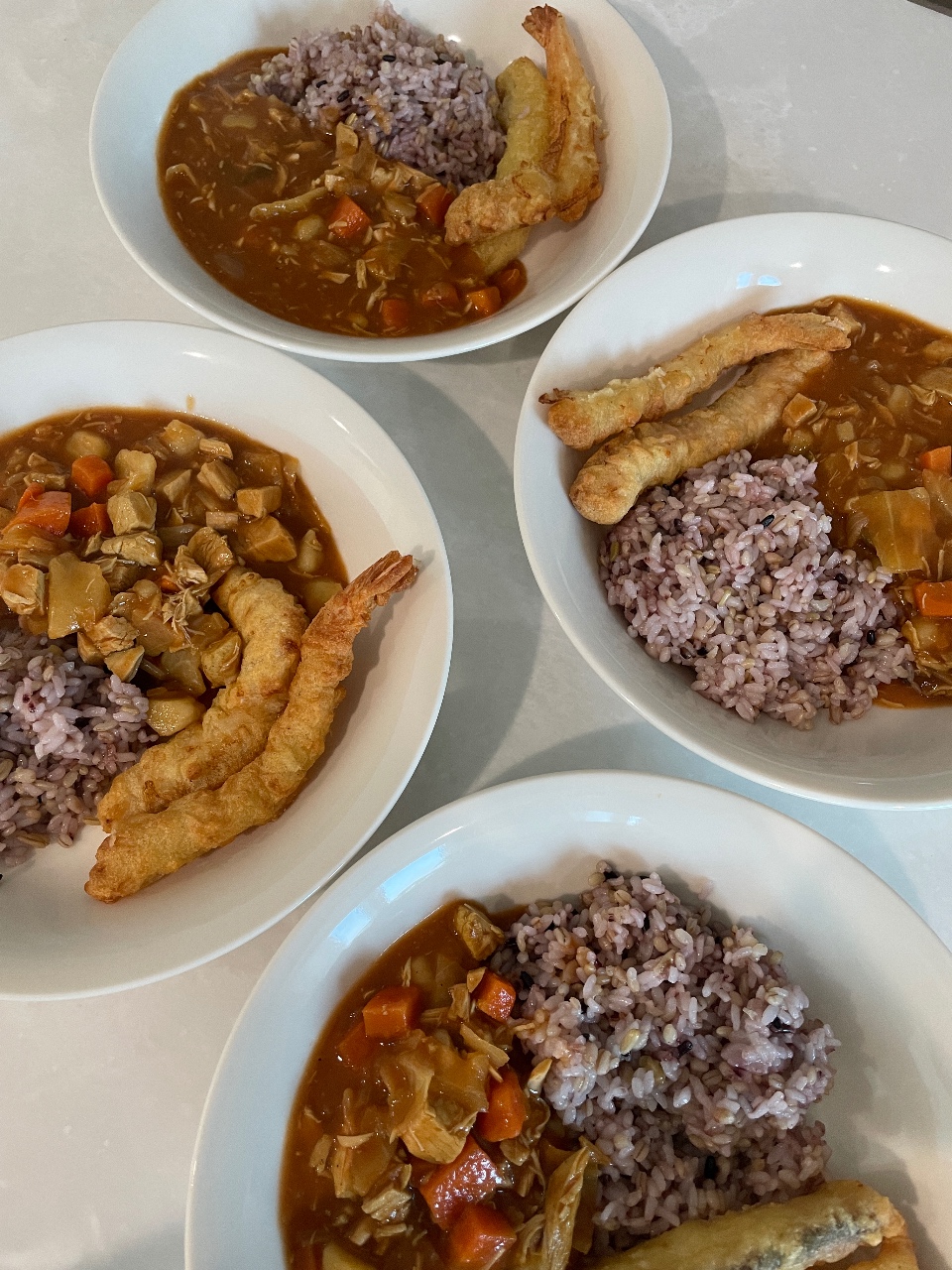 치킨카레 + 새우/오징어튀김 🤎🍤